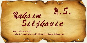 Maksim Šiljković vizit kartica